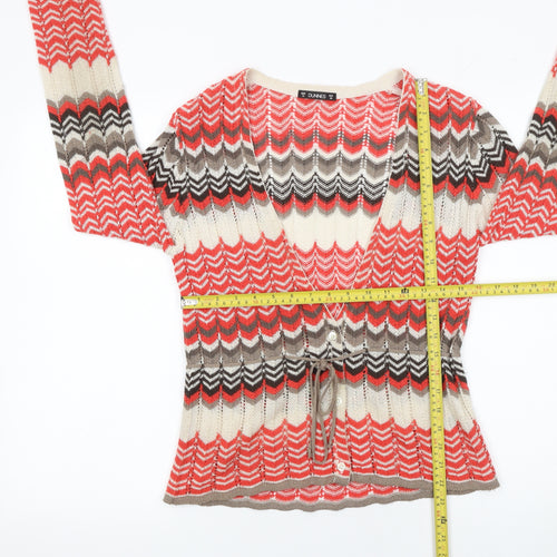 Dunnes Women Multicoloured Knit V-Neck Cardigan Size 12