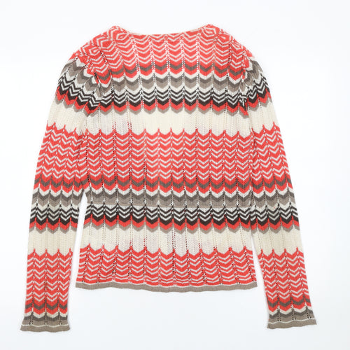 Dunnes Women Multicoloured Knit V-Neck Cardigan Size 12