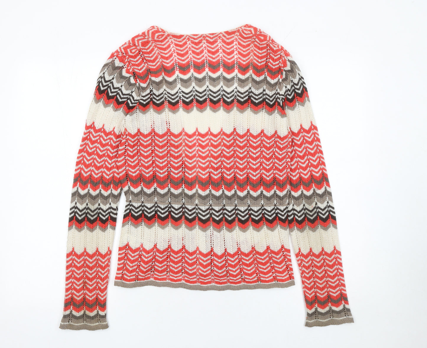 Dunnes Women Multicoloured Knit V-Neck Cardigan Size 12