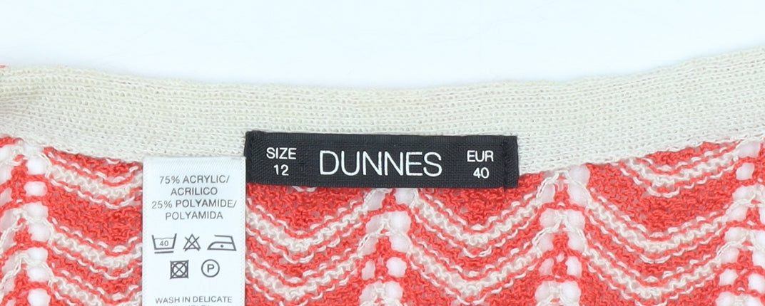 Dunnes Women Multicoloured Knit V-Neck Cardigan Size 12