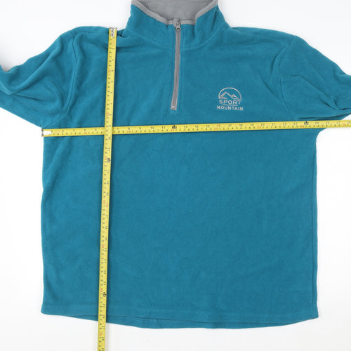 Atlas For Men Blue Fleece 1/4 Zip Pullover Sweatshirt XL