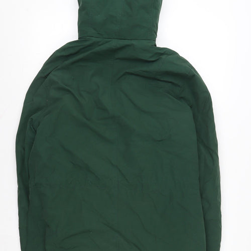 Lyle & Scott Men's Green Parka Jacket Faux Fur Hood Size S