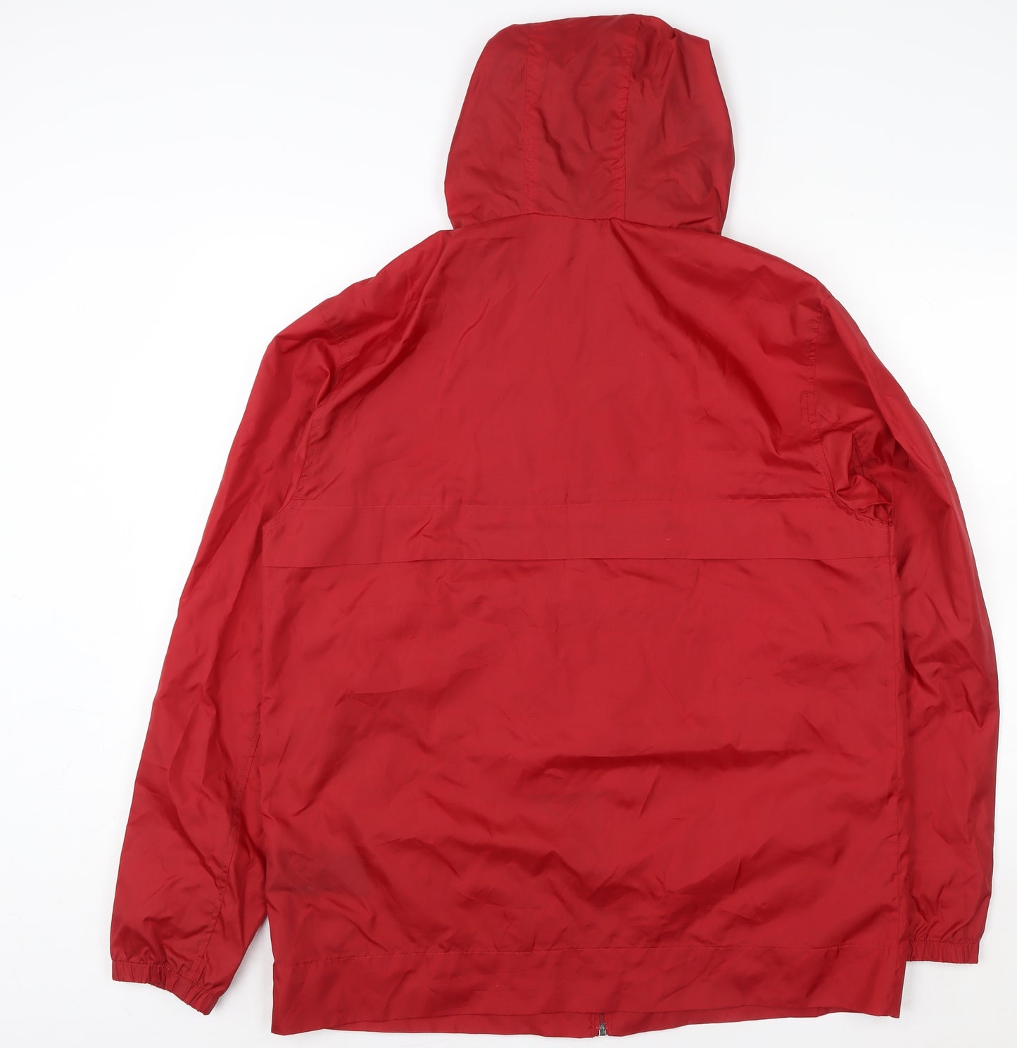 Marks and Spencer Men's Red Hooded Windbreaker Jacket L