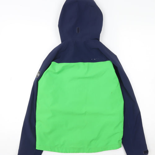 Regatta Boys Green Blue Waterproof Ski Jacket Age 11-12 Years Hooded