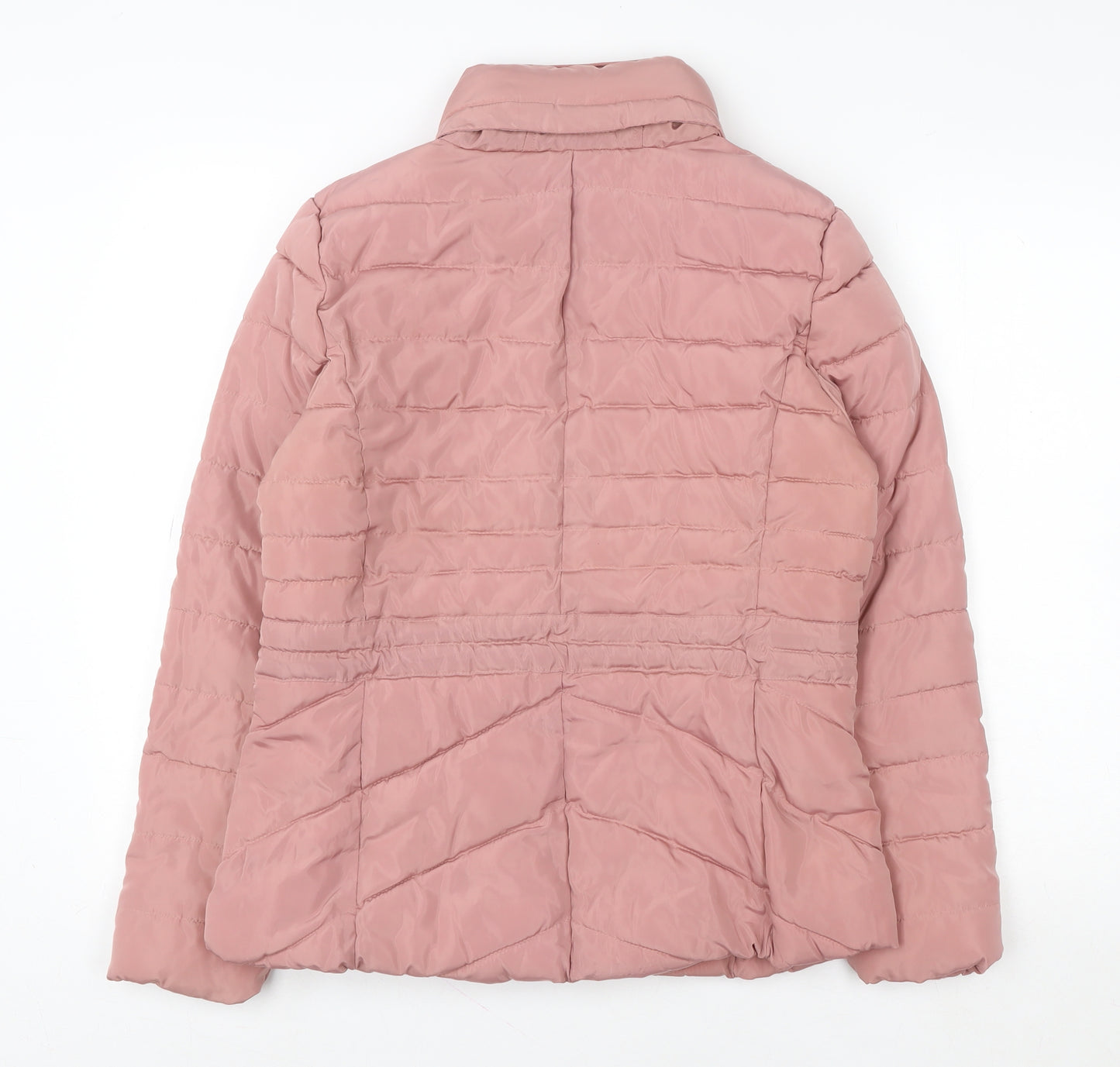 Principles Womens Pink Size 12 Puffer Jacket Lightweight Zip Coat