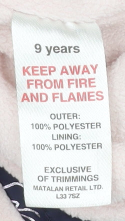 Matalan Girls Navy Unicorn Hooded Rain Coat 9 Years Water Resistant