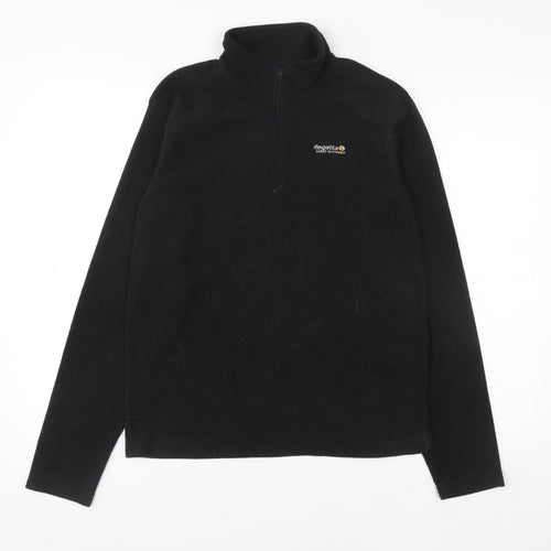 Regatta Men's Black Fleece 1/4 Zip Pullover Sweatshirt Size S