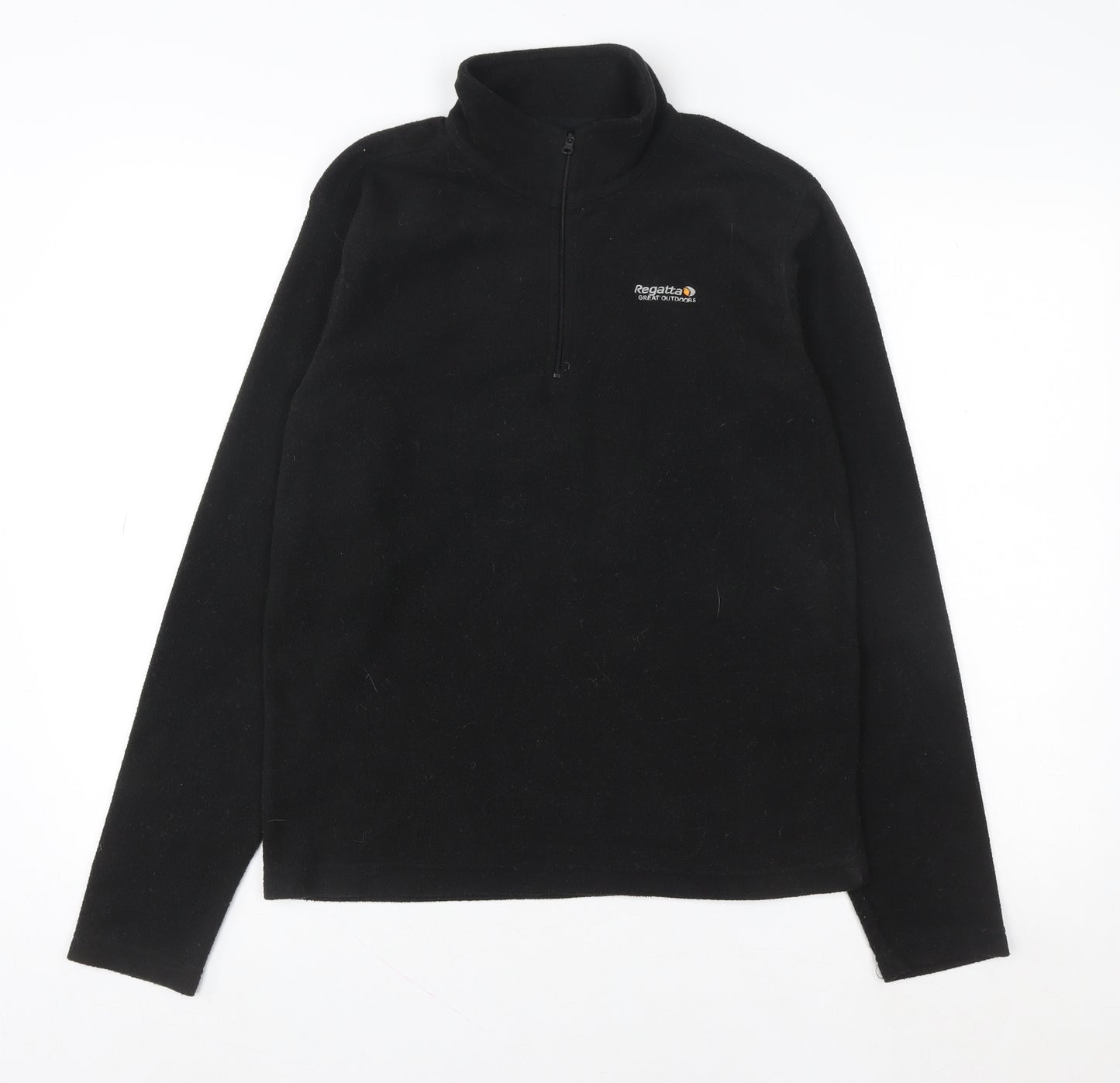 Regatta Men's Black Fleece 1/4 Zip Pullover Sweatshirt Size S