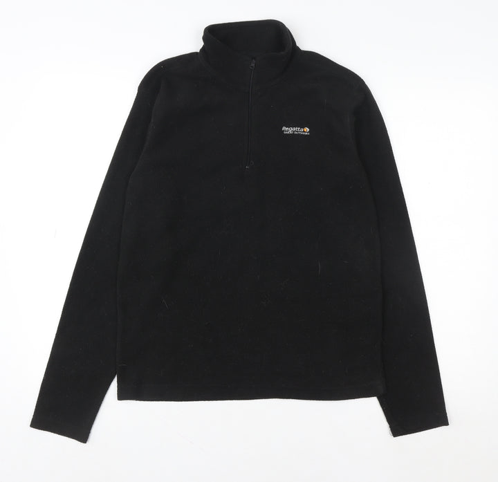 Regatta Men's Black Fleece 1/4 Zip Pullover Sweatshirt Size S
