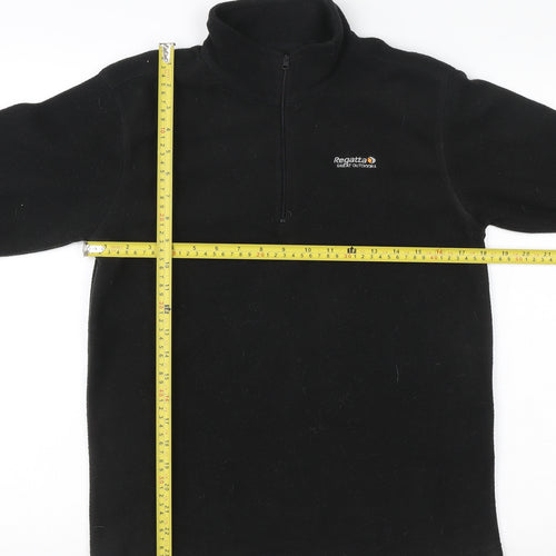 Regatta Men's Black Fleece 1/4 Zip Pullover Sweatshirt Size S