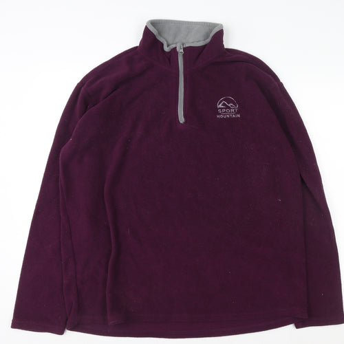 Atlas for Men Purple Fleece 2XL Pullover Sweatshirt Zip Outdoor Hiking