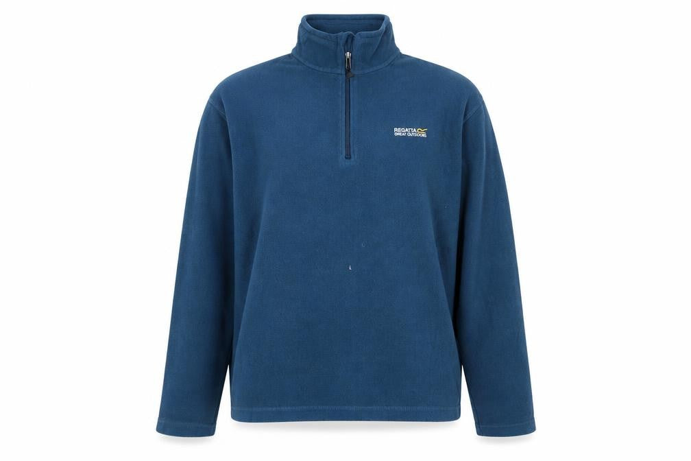 Front view of Regatta Men’s Blue Fleece 1/2 Zip Pullover Sweatshirt XL