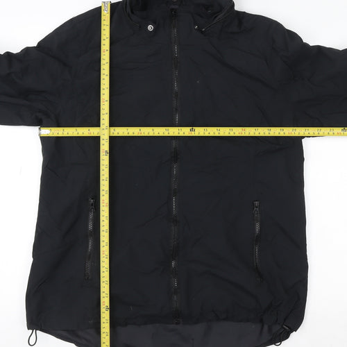 Nuvano Womens Black Lightweight Windbreaker Jacket L