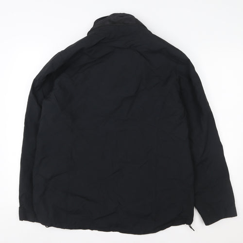 Nuvano Womens Black Lightweight Windbreaker Jacket L