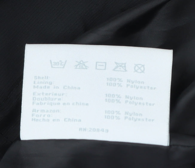 Nuvano Womens Black Lightweight Windbreaker Jacket L