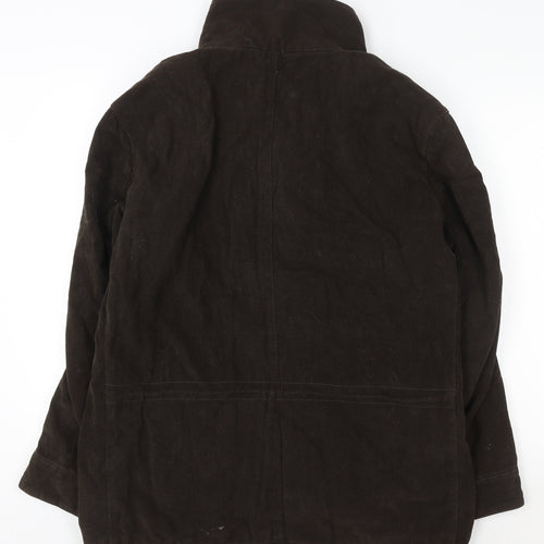Racing Green Men's Brown Cotton Overcoat L Regular Fit