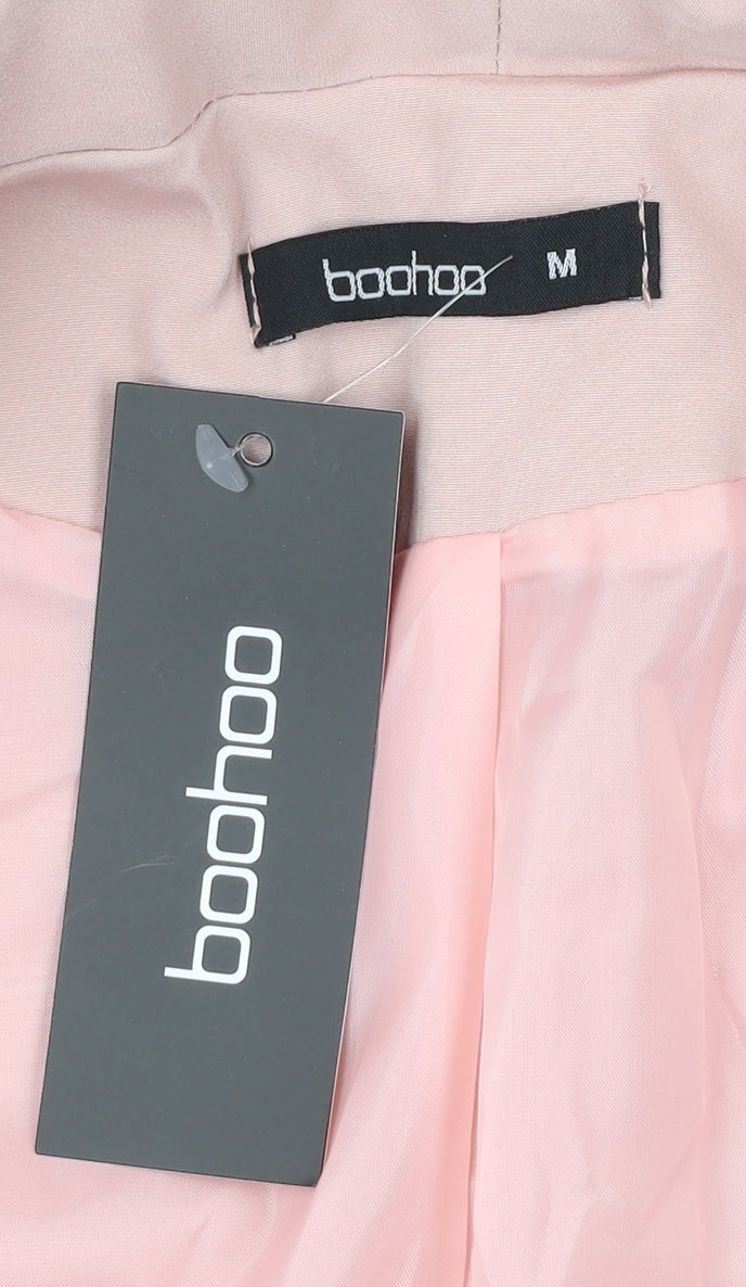Boohoo Women’s Pink Longline Shawl Blazer Jacket Size M
