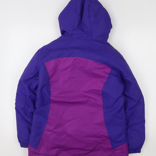 ZeroXposur Girls Purple Hooded Puffer Jacket Size 10-12 Years Winter Coat