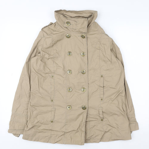 Marks and Spencer Women's Beige Cotton Trench Coat UK 14