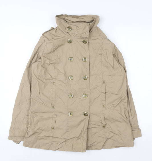 Marks and Spencer Women's Beige Cotton Trench Coat UK 14