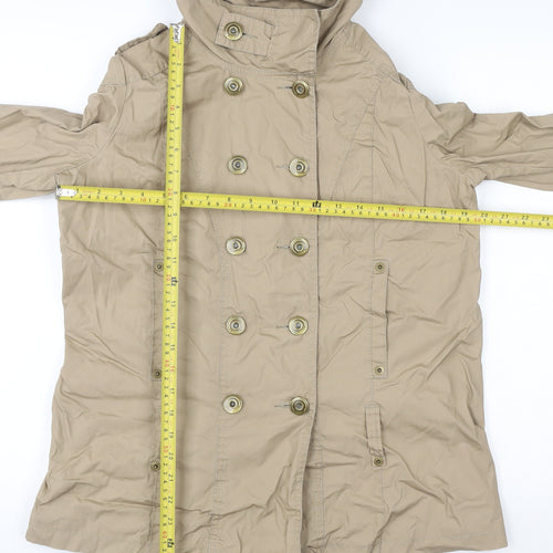 Marks and Spencer Women's Beige Cotton Trench Coat UK 14
