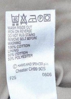 Marks and Spencer Women's Beige Cotton Trench Coat UK 14