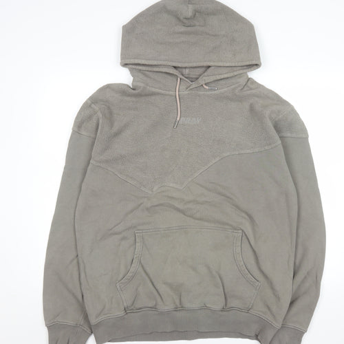Pray Men’s Grey XL Pullover Hoodie Cotton Fleece Sweatshirt