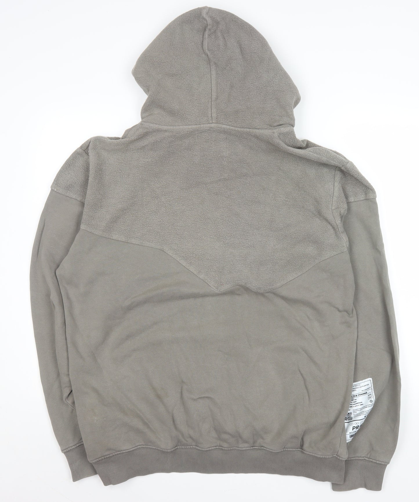 Pray Men’s Grey XL Pullover Hoodie Cotton Fleece Sweatshirt