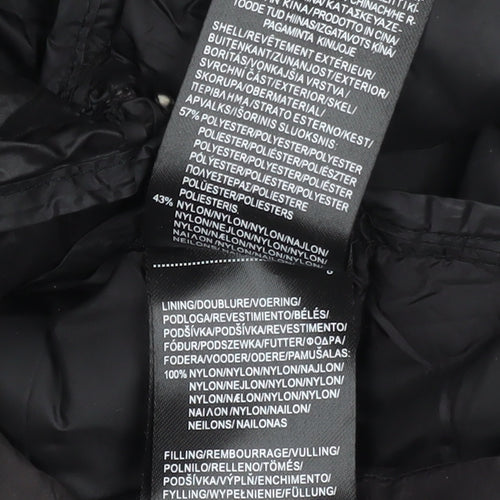 Firetrap Womens Black Puffer Jacket Coat Size 12 Hooded Long Zip Winter