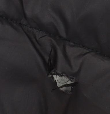 Firetrap Womens Black Puffer Jacket Coat Size 12 Hooded Long Zip Winter