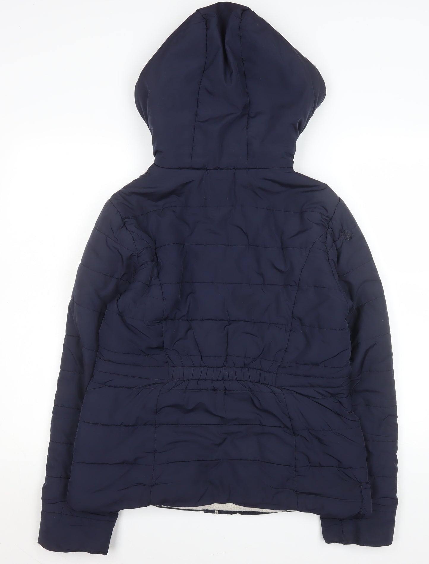 Jacqueline de Yong Women's Blue Size 10 Hooded Puffer Jacket