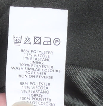 Atmosphere Women's Khaki Military Ruffle Double Breasted Coat Size 12