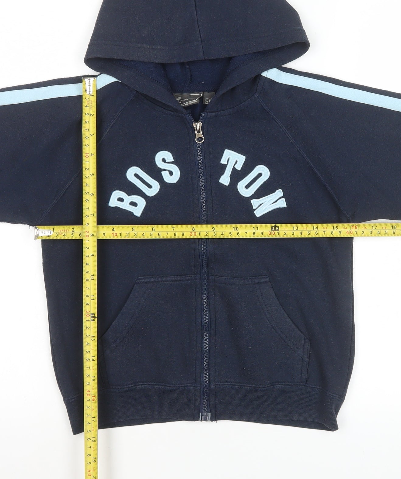 g:sixtyfour Boys Blue Hooded Zip Basic Jacket 5-6 Years Polyester Cotton