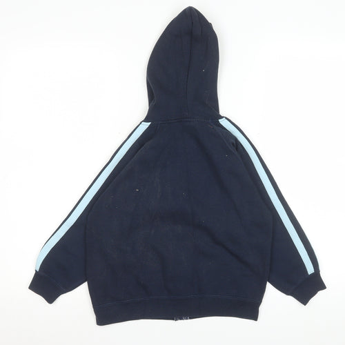 g:sixtyfour Boys Blue Hooded Zip Basic Jacket 5-6 Years Polyester Cotton