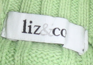 Liz & Co Men’s Multicoloured Cable Knit High Neck Cotton Jumper XL