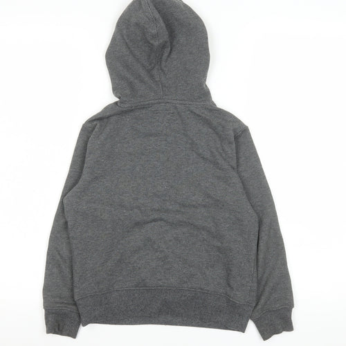 Champion Boys Grey Pullover Hoodie 7-8 Years Graphic Logo Fleece Sweatshirt