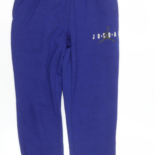 Jordan Boys Blue Jogger Sweatpants 10-12 Years Cotton Blend Activewear