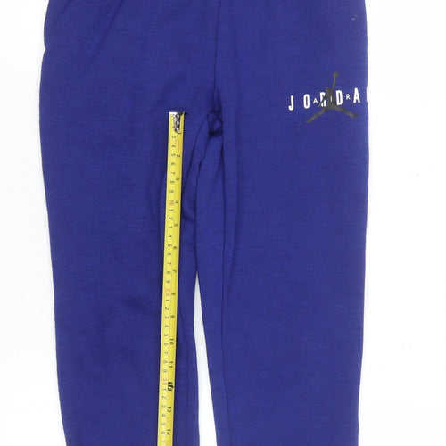 Jordan Boys Blue Jogger Sweatpants 10-12 Years Cotton Blend Activewear