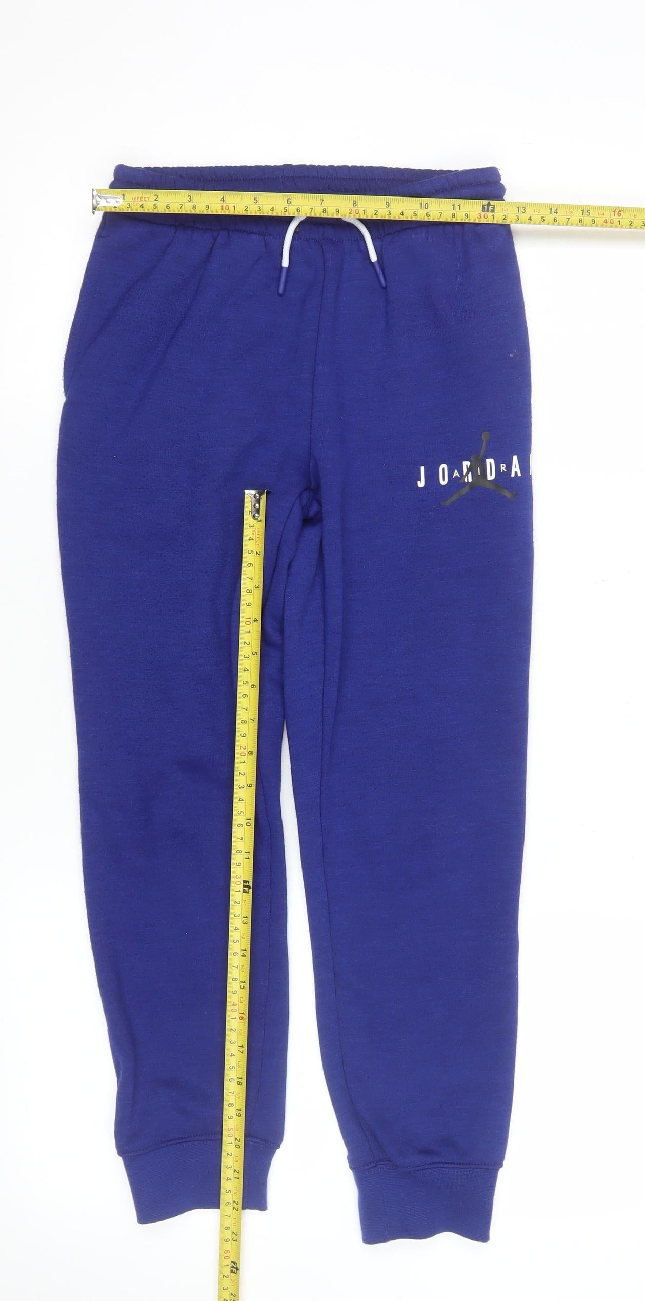Jordan Boys Blue Jogger Sweatpants 10-12 Years Cotton Blend Activewear