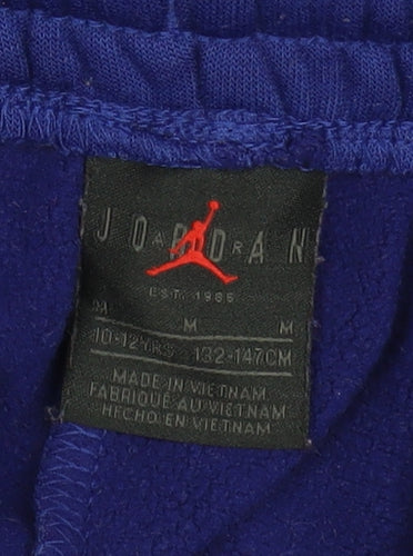 Jordan Boys Blue Jogger Sweatpants 10-12 Years Cotton Blend Activewear