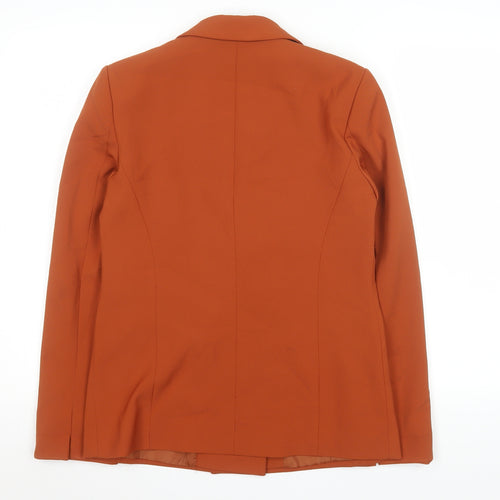 Miss Selfridge Women's Orange Double-Breasted Blazer UK 8
