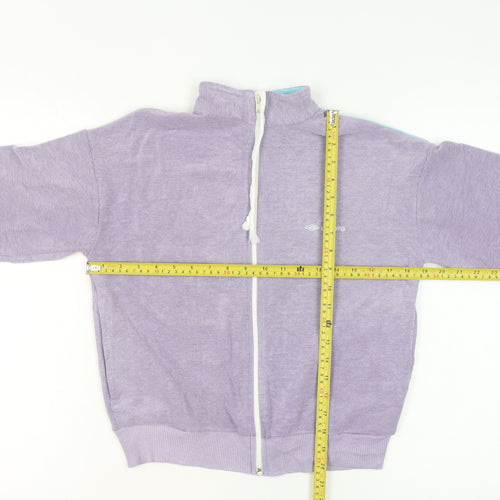 Umbro Women's Purple Retro Track Jacket Size M Full Zip Lightweight