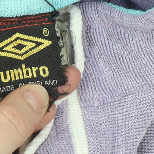 Umbro Women's Purple Retro Track Jacket Size M Full Zip Lightweight