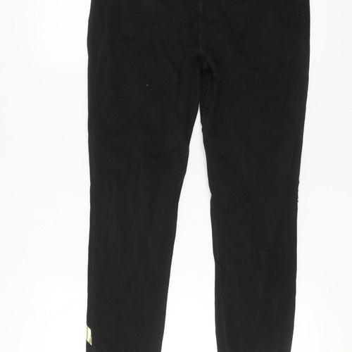 BOSS Womens Black Stretch Activewear Leggings Slim Fit