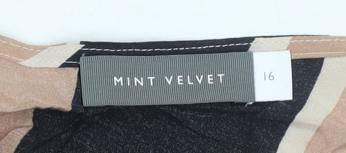 Mint Velvet Womens Multicoloured Stripe Wrap Blouse Size 16
