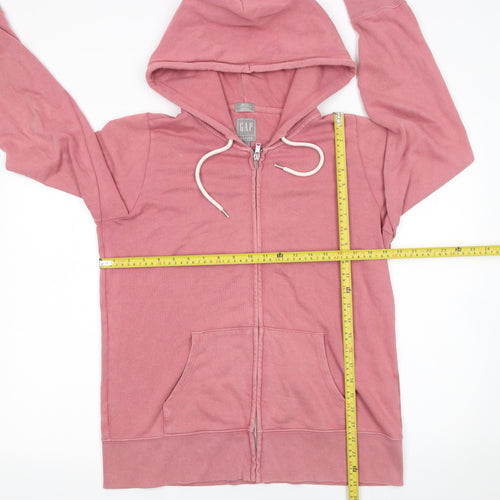 GAP Women Pink Full Zip Hoodie Medium Cotton Blend Casual
