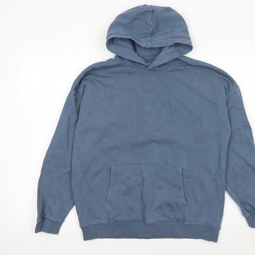 Marks and Spencer Boys Blue Pullover Hoodie 13-14 Years Cotton Blend