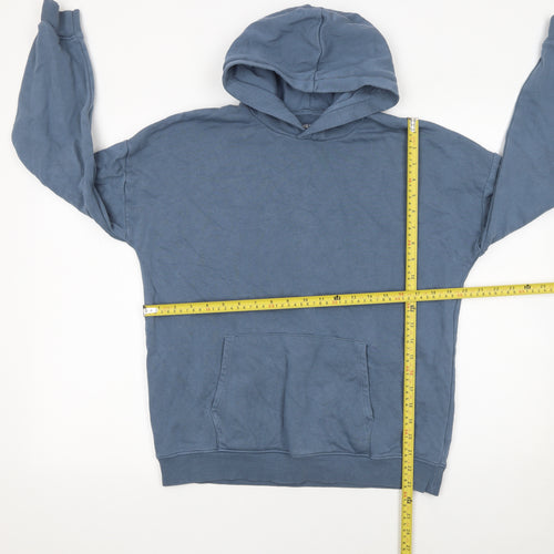 Marks and Spencer Boys Blue Pullover Hoodie 13-14 Years Cotton Blend