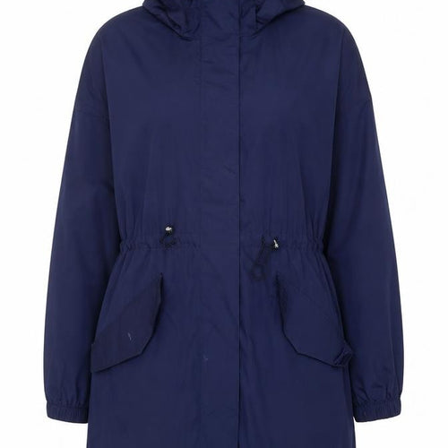 Matalan Womens Blue Hooded Parka Jacket Size S Casual Mid-Length