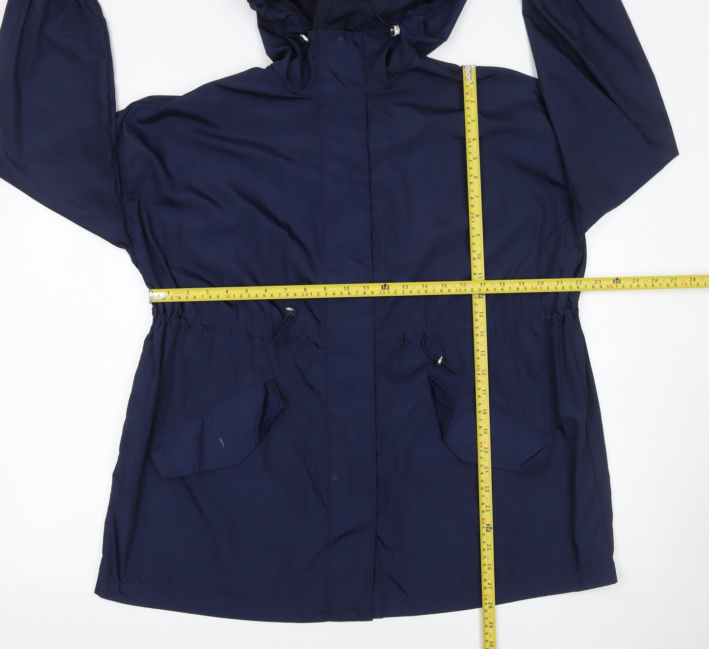 Matalan Womens Blue Hooded Parka Jacket Size S Casual Mid-Length